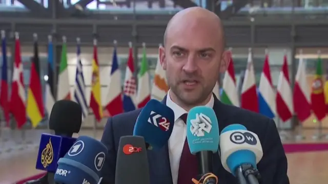 French Foreign Minister for Europe and Foreign Affairs Jean-Noel Barrot speaking about help for cyclone-hit Mayotte