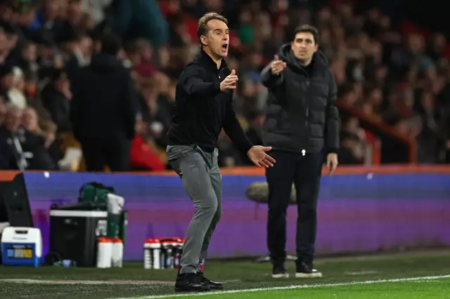 Julen Lopetegui on the touchline