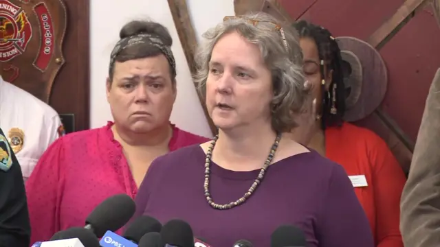 Madison Mayor Satya Rhodes-Conway wears a purple shirt