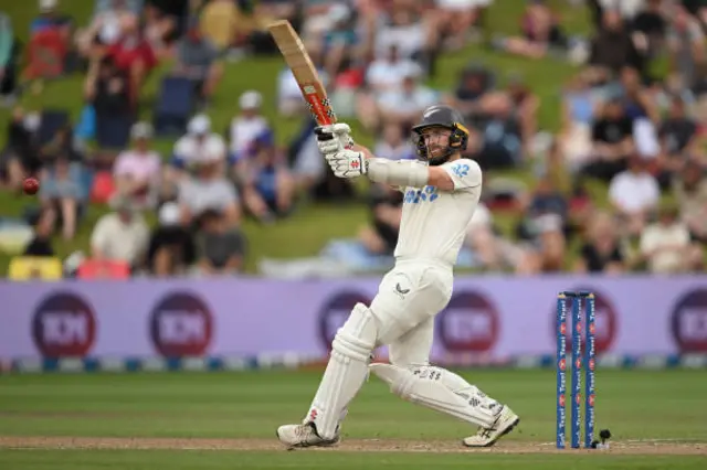 Kane Williamson of New Zealand bats