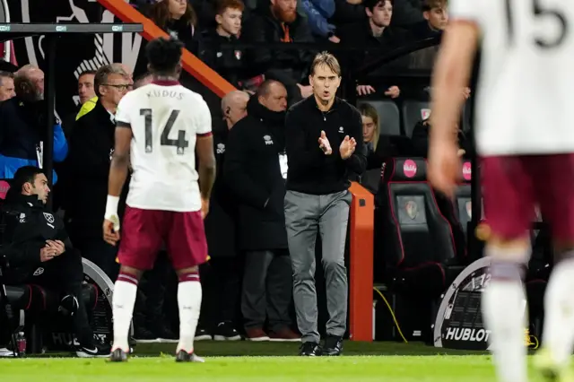 West Ham United manager Julen Lopetegui