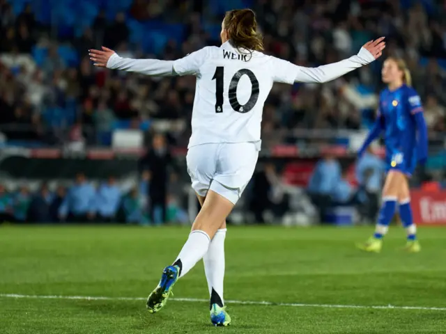 Caroline Weir of Real Madrid celebrates