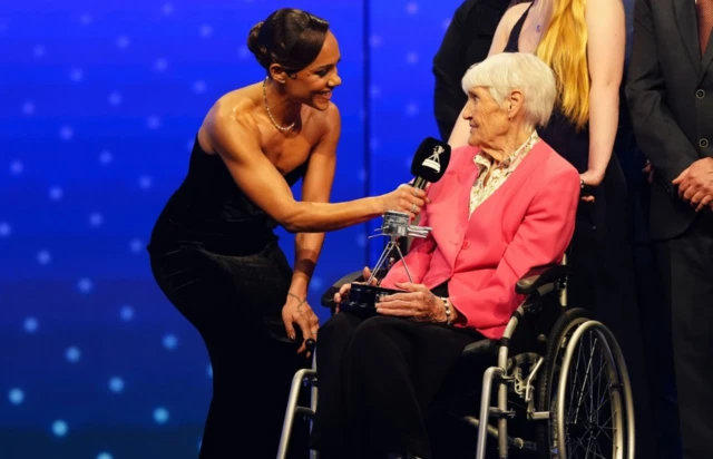 BBC Sports Personality Unsung Hero winner Jean Paton speaks to Alex Scott