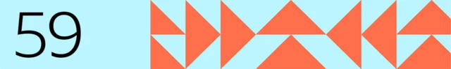 BBC image with the number 59 on the left and orange triangles on the right. The background is blue.