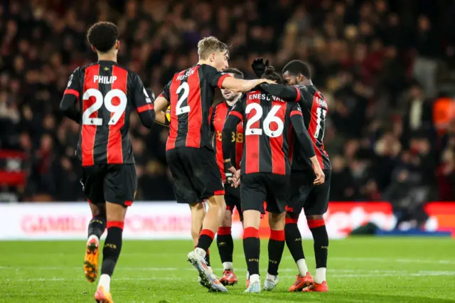 Bournemouth players celebrate