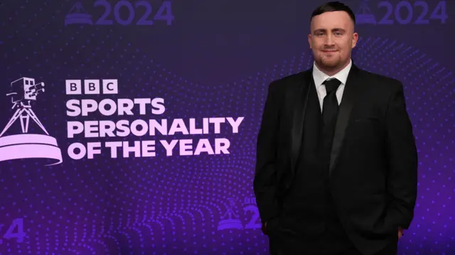 Luke Littler arriving for the 2024 BBC Sports Personality of the Year Awards