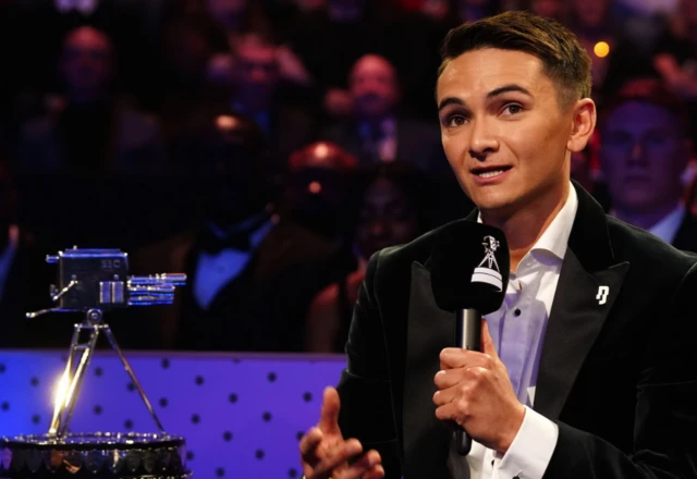 Alex Yee during the 2024 BBC Sports Personality of the Year Awards