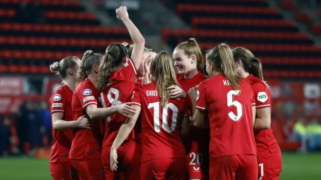 Twente players celebrate