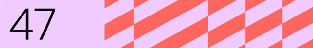 BBC generated image with the number 47 on the left hand side. There are red rectangles on the right and the background is purple.