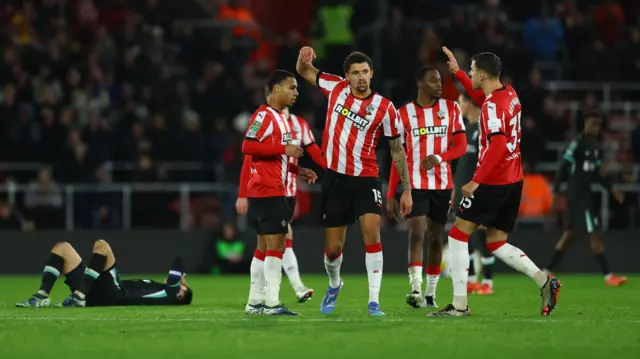 Southampton's Cameron Archer celebrates scoring their first goal