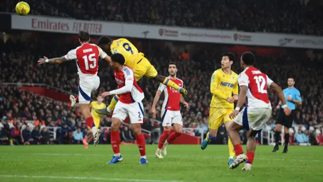 Eddie Nketiah of Crystal Palace scores his team's second goal