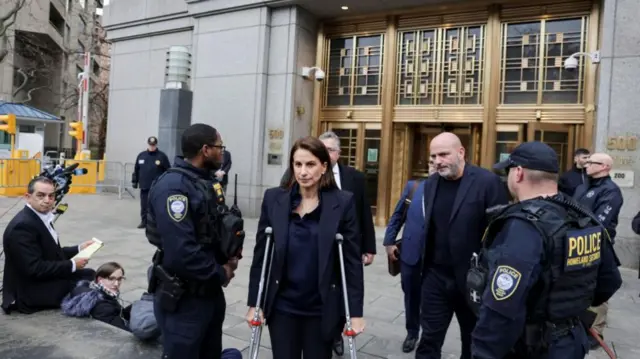 Karen Friedman Agnifilo, lawyer of Luigi Mangione, the suspect in the murder of UnitedHealth Group executive Brian Thompson, walks outside a U.S. district court, after Luigi Mangione consented to surrender to the New York police officers and to be transferred from Pennsylvania, in New York, U.S., December 19, 2024