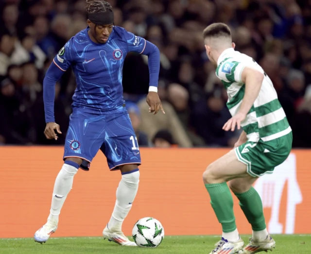 Chelsea's Noni Madueke in action