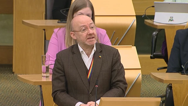 Patrick Harvie addresses First Minister