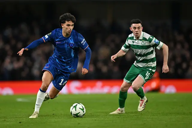 Joao Felix of Chelsea controls the ball