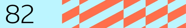 the number 82 is shown on a light blue background with orange rectangles