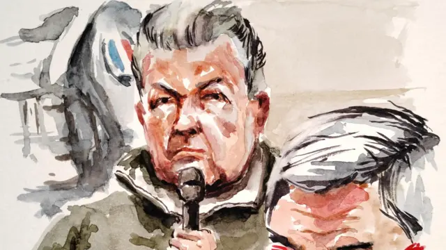 Dominique Pelicot court sketch