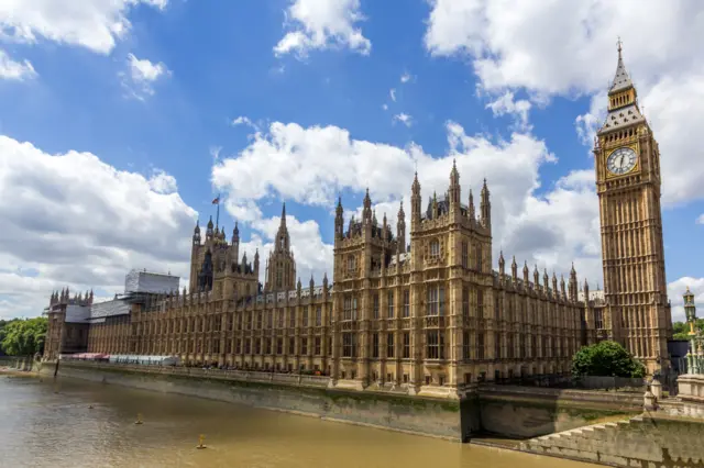 A general view of the Houses of Parliament from Westminster Bridge