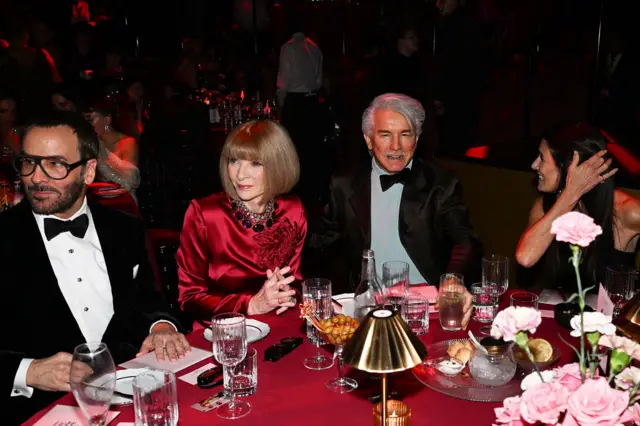 Tom Ford, Anna Wintour, Baz Luhrmann and Elizabeth Saltzman attend The Fashion Awards 2024 presented by Pandora at Royal Albert Hall on December 02, 2024 in London, England