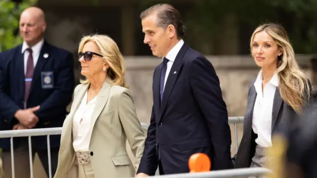 Jill, Hunter and Naomi Biden in court