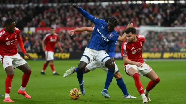 Axel Tuanzebe in action against Nottingham Forest