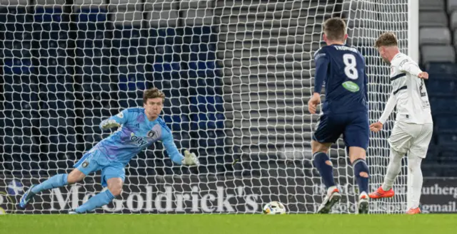 Jamieson scores a penalty for Raith Rovers