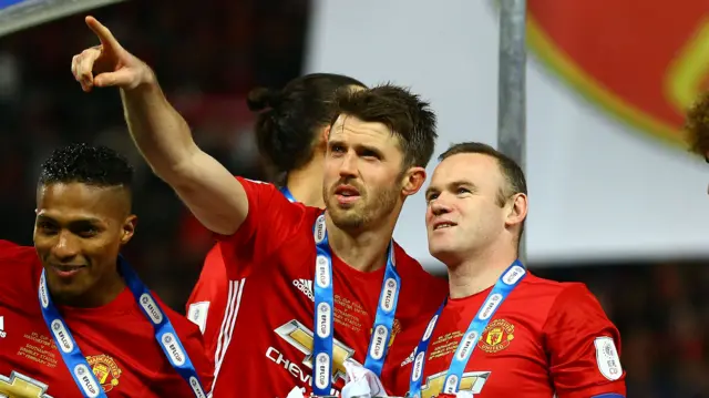 Michael Carrick and Wayne Rooney together at Man United