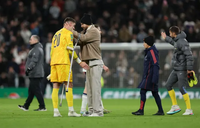 Fraser Forster and Guglielmo Vicario