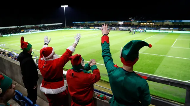 Festive fans at Wycombe