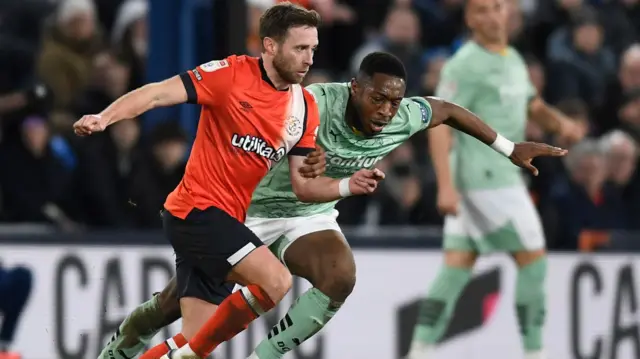 Luton v Derby match action