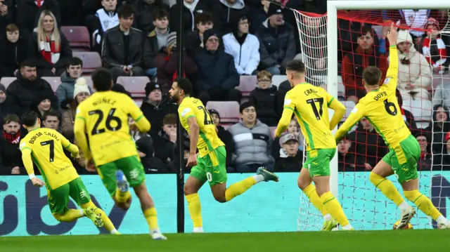 Norwich celebrate scoring