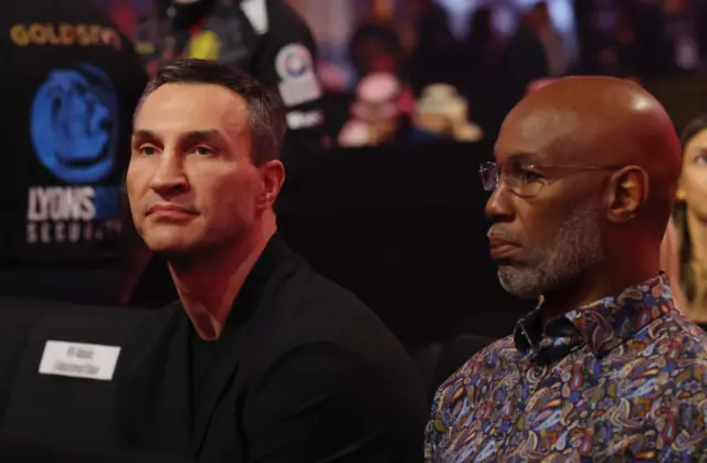 Former boxers Wladimir Klitschko and Lennox Lewis