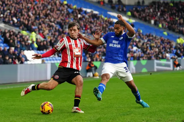 Cardiff v Sheffield United match action