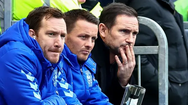 Coventry City boss Frank Lampard looks pensive