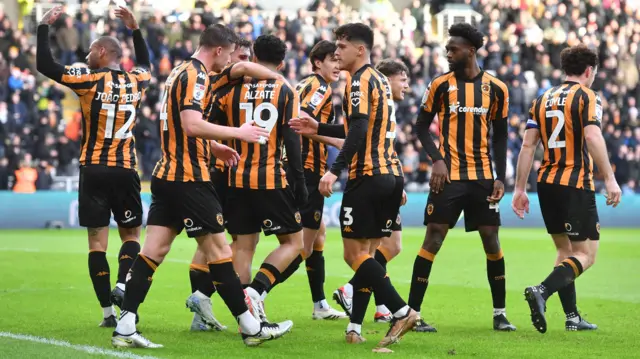 Hull players celebrate