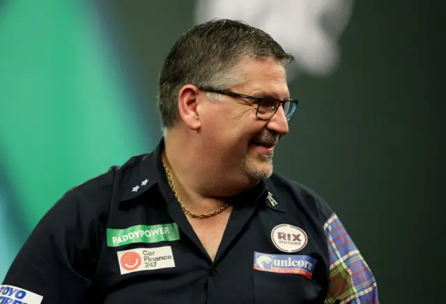 Gary Anderson smiles