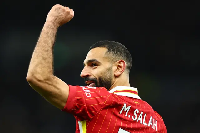 Mohamed Salah of Liverpool celebrates