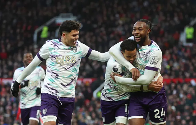 Justin Kluivert of AFC Bournemouth celebrates