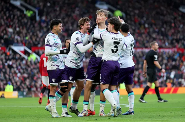 Dean Huijsen of AFC Bournemouth celebrates