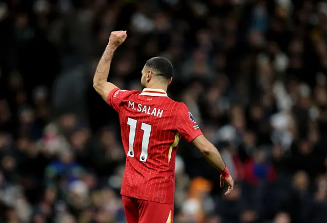 Mohamed Salah of Liverpool celebrates