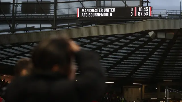 General view of the scoreboard