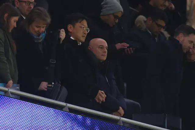 Daniel Levy, Chairman of Tottenham Hotspur, shows dejection