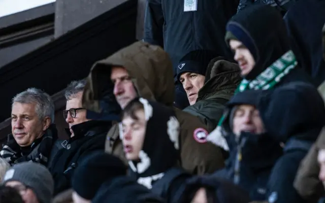 Joe Hart in the stands at Tannadice this afternoon