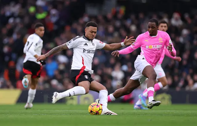 Rodrigo Muniz of Fulham in action