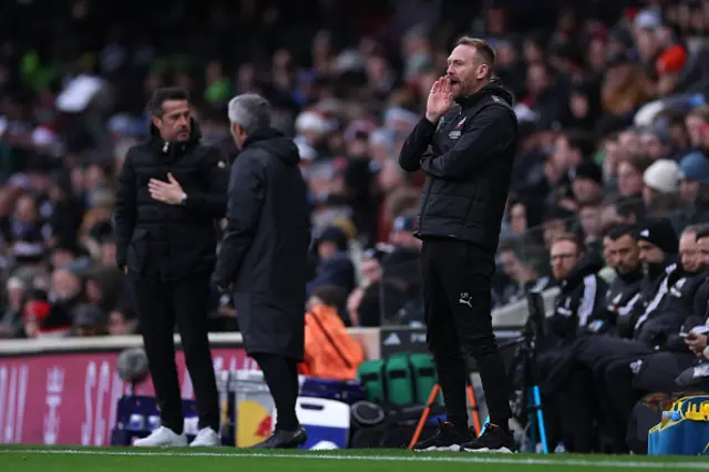 Southampton caretaker manager Simon Rusk issues instructions