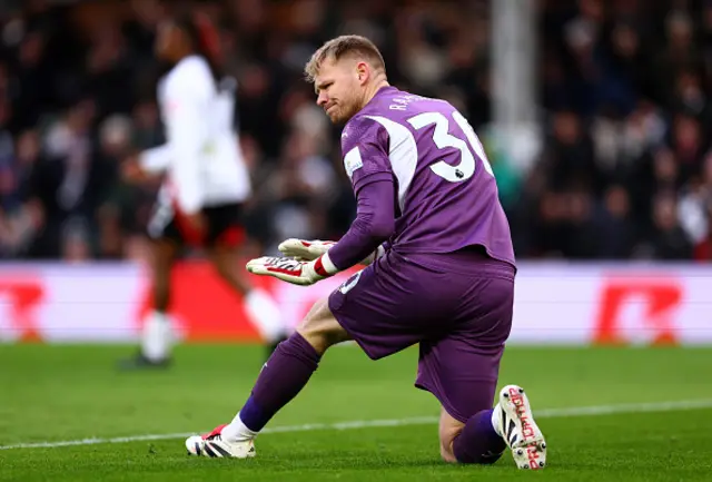 Aaron Ramsdale of Southampton reacts