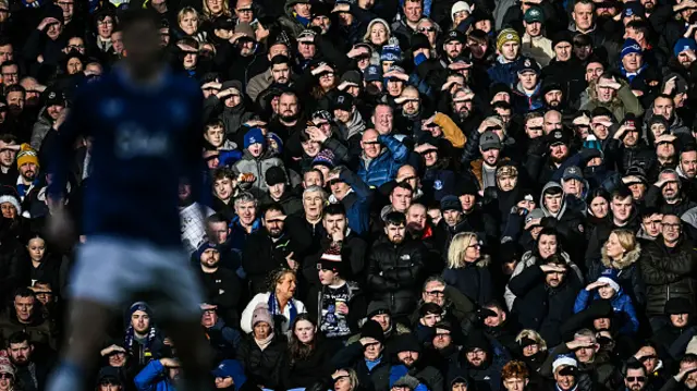 Everton supporters react