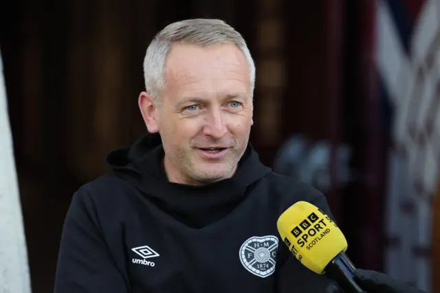 Hearts' Neil Critchley chats with BBC Radio Scotland pre-match