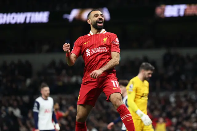 Mohamed Salah of Liverpool celebrates