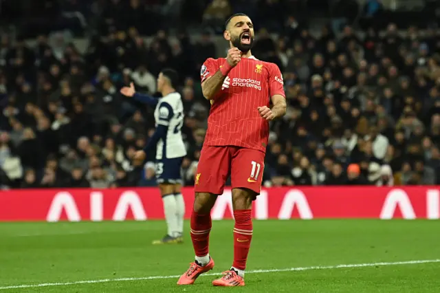 Mohamed Salah celebrates